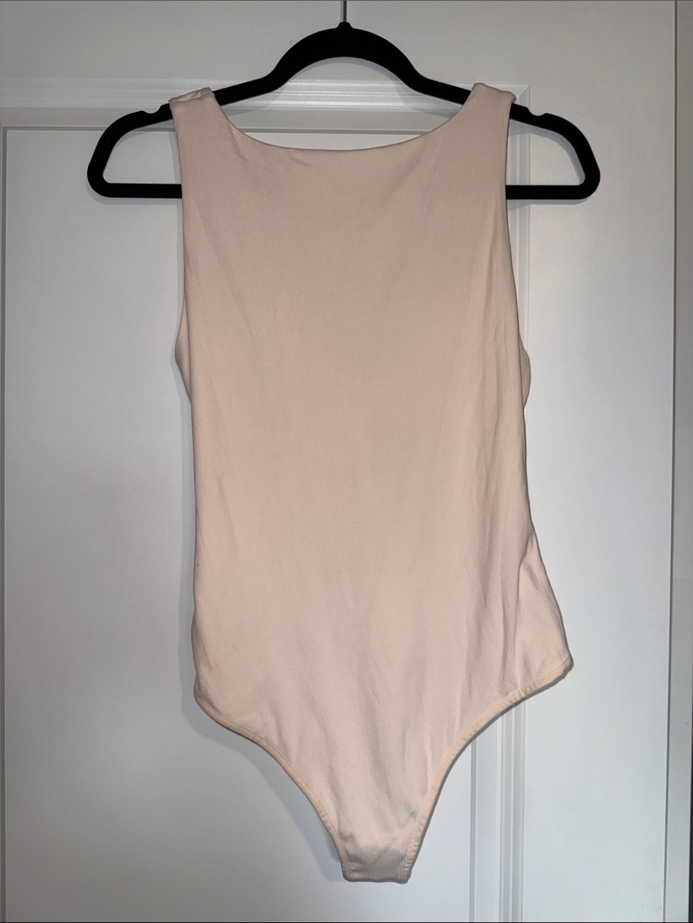 Free People Cream Scoop Neck Bodysuit
